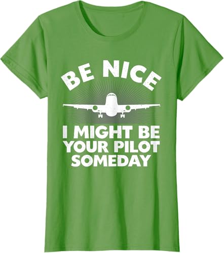 Miniatura 4 de Divertida camiseta de piloto de aviación para hombres y mujeres, Negro -