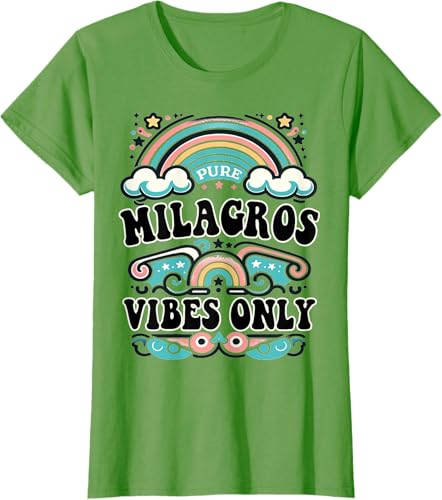 Miniatura 3 de MILAGROS Vibes Only Cute Retro Girls MILAGROS Name T-Shirt