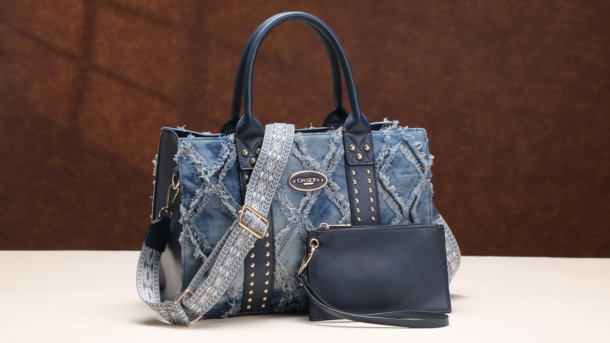 Set de 3 Bolsos Dasein para Mujer Tote Satchel Hobo miniatura 7