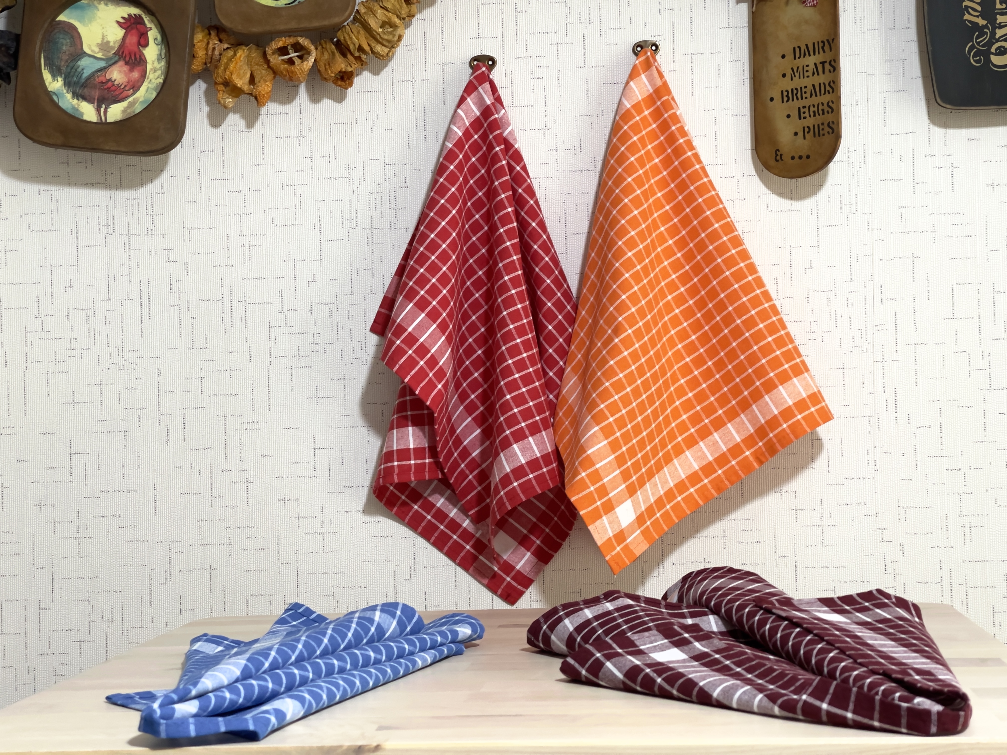 Winkler - Torchon Carreaux Classique – 50x70cm - Serviette à Vaisselle