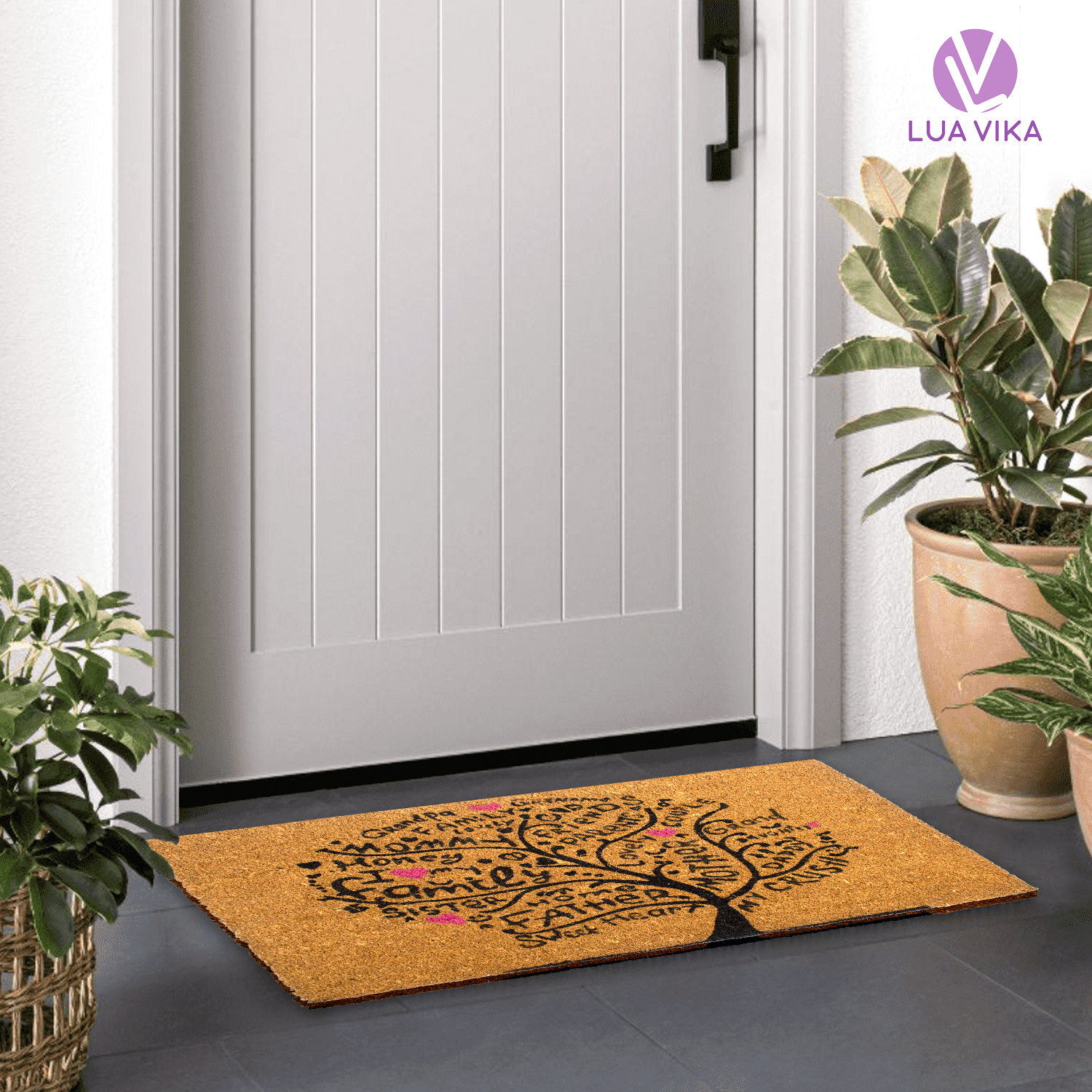 Zerbino In Flanella Nunubee Con Gufo - 50x80 Cm, Tappeto Ingresso Antiscivolo Per Interno/Esterno