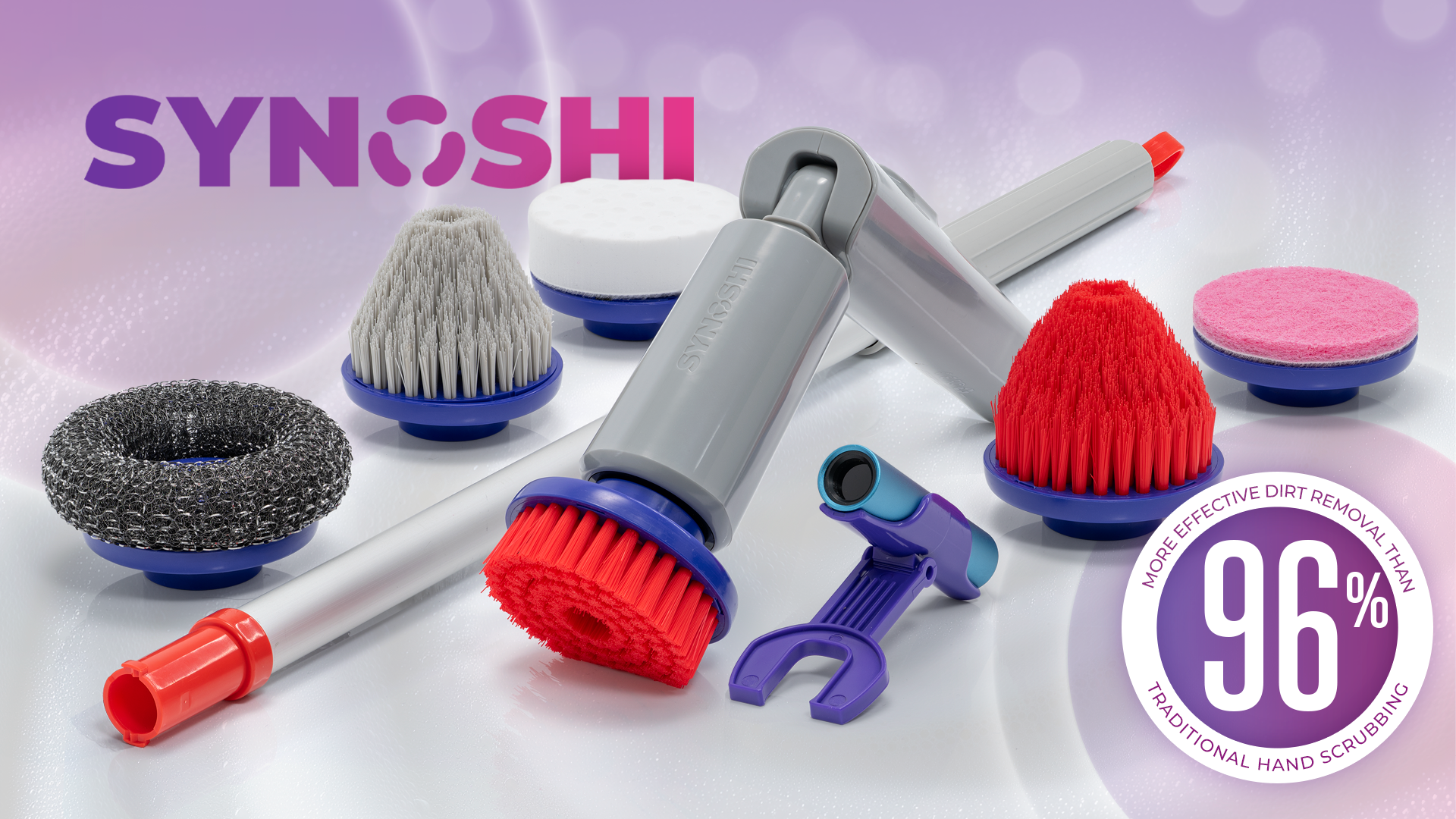 Synoshi Pro Brosses Rondes De Rechange Pour Nettoyage Électrique, 2 Pièces, Nettoyage De Surfaces Courbes Et Plates, Élimination De La Saleté, Calcaire Et Graisse, Lavables Au Lave-Vaisselle