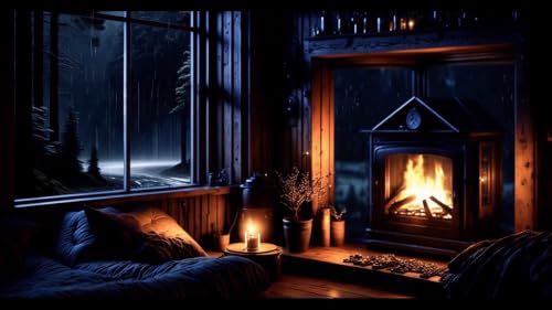 Relaxing Rain And Cozy Fireplace Ambience Screensaver Fire TV - NO ADS – vue 5