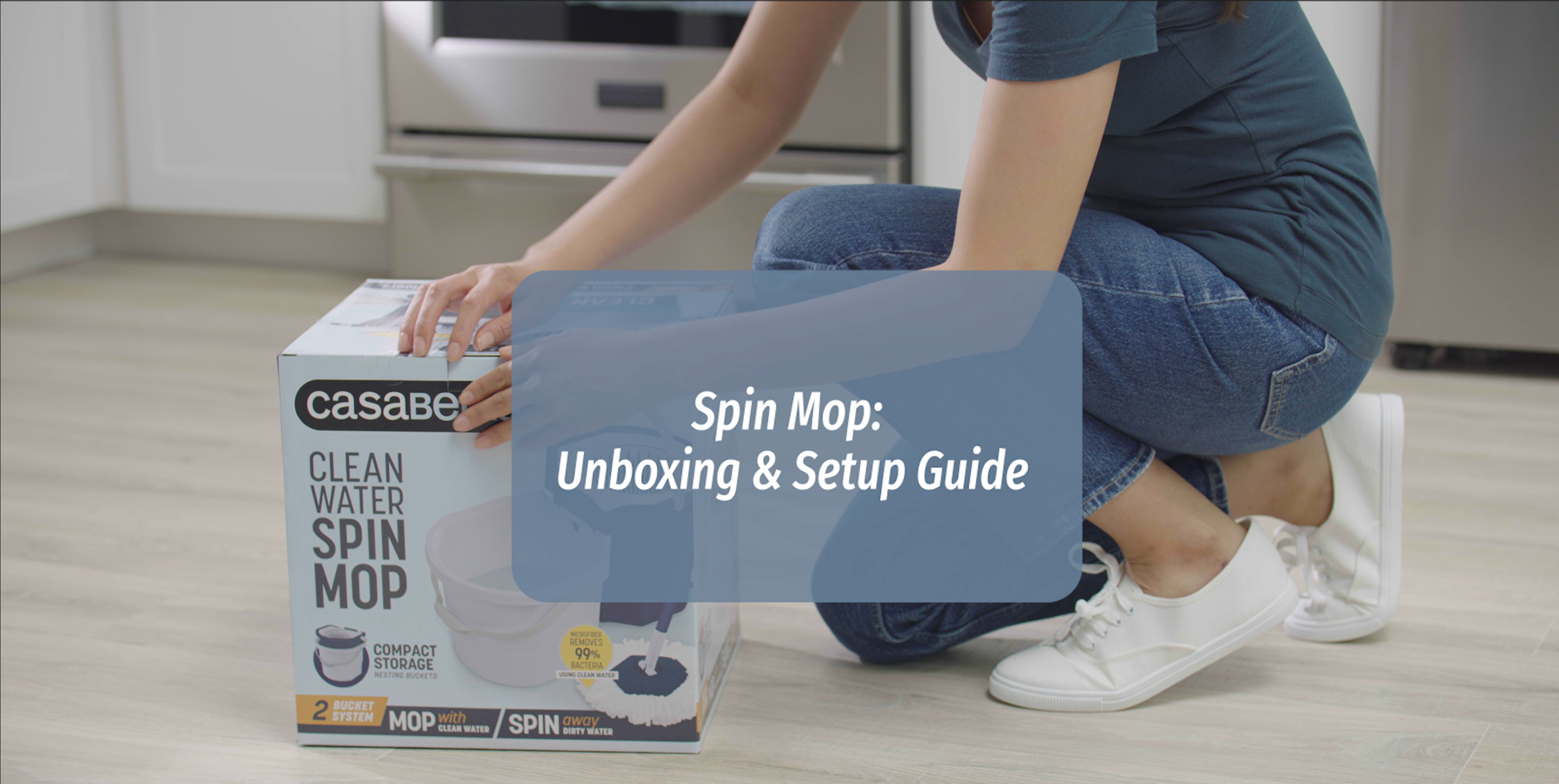 Amazon.com: Casabella Clean Water Microfiber Spin Mop with 2