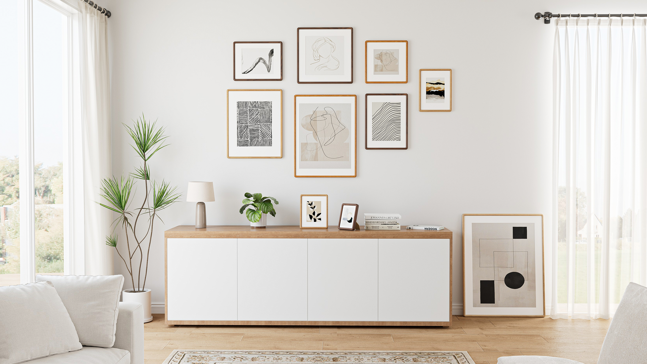 Amazon.com - FLYJOE 18x24 Poster Frame, Natural Solid OAK Wood