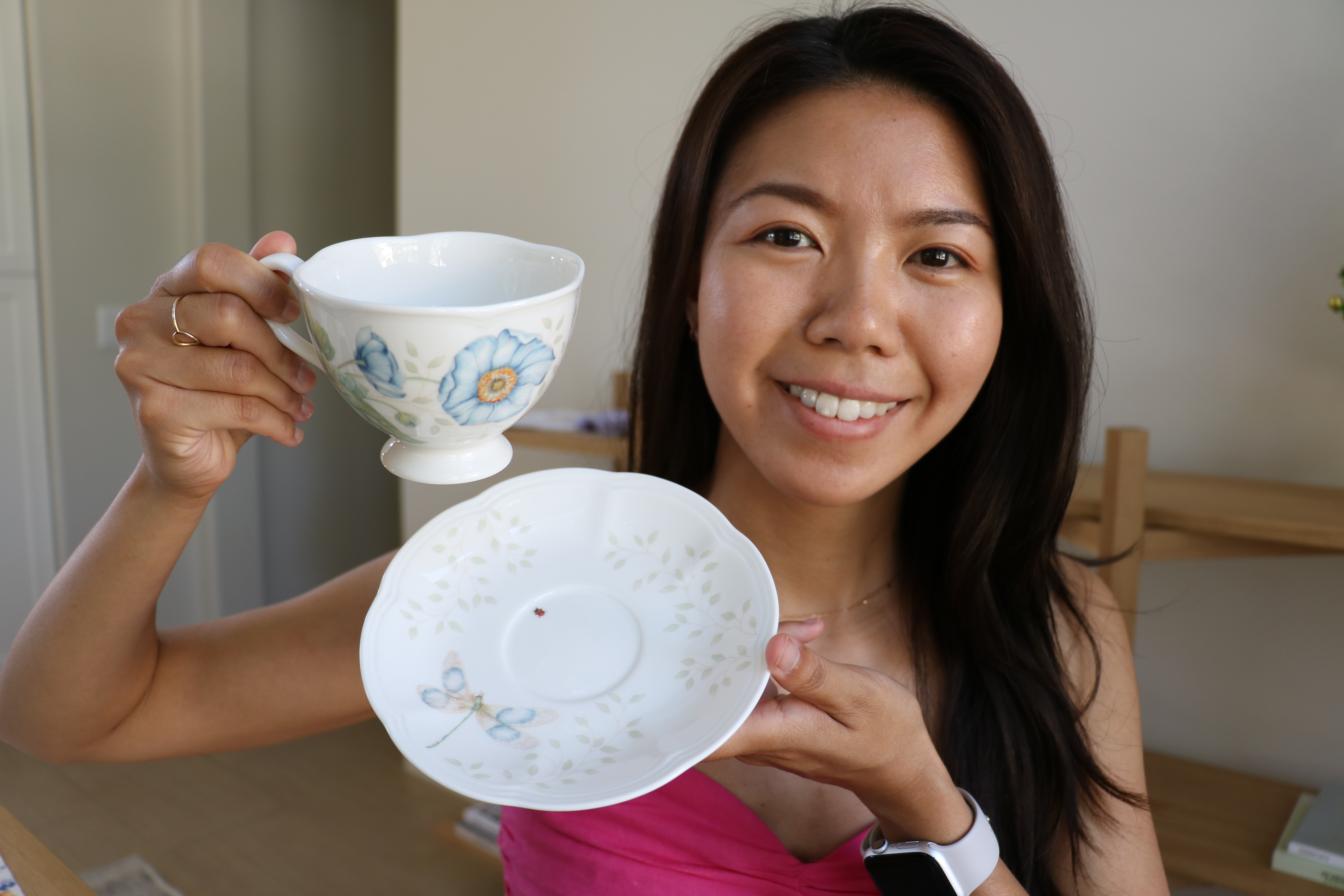 Watch Lenox Butterfly Meadow Porcelain Tea Cup and Saucer Set on
