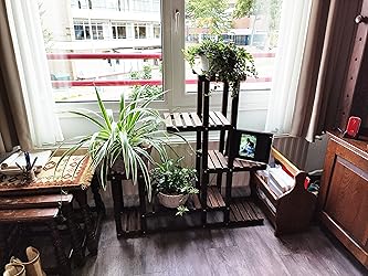 Decopatent plantenrek van bamboe hout - plantentrap - bloemenrek - plantenetagere 3 etages - staand planten en bloemen rek kopen? | Korting tot 10