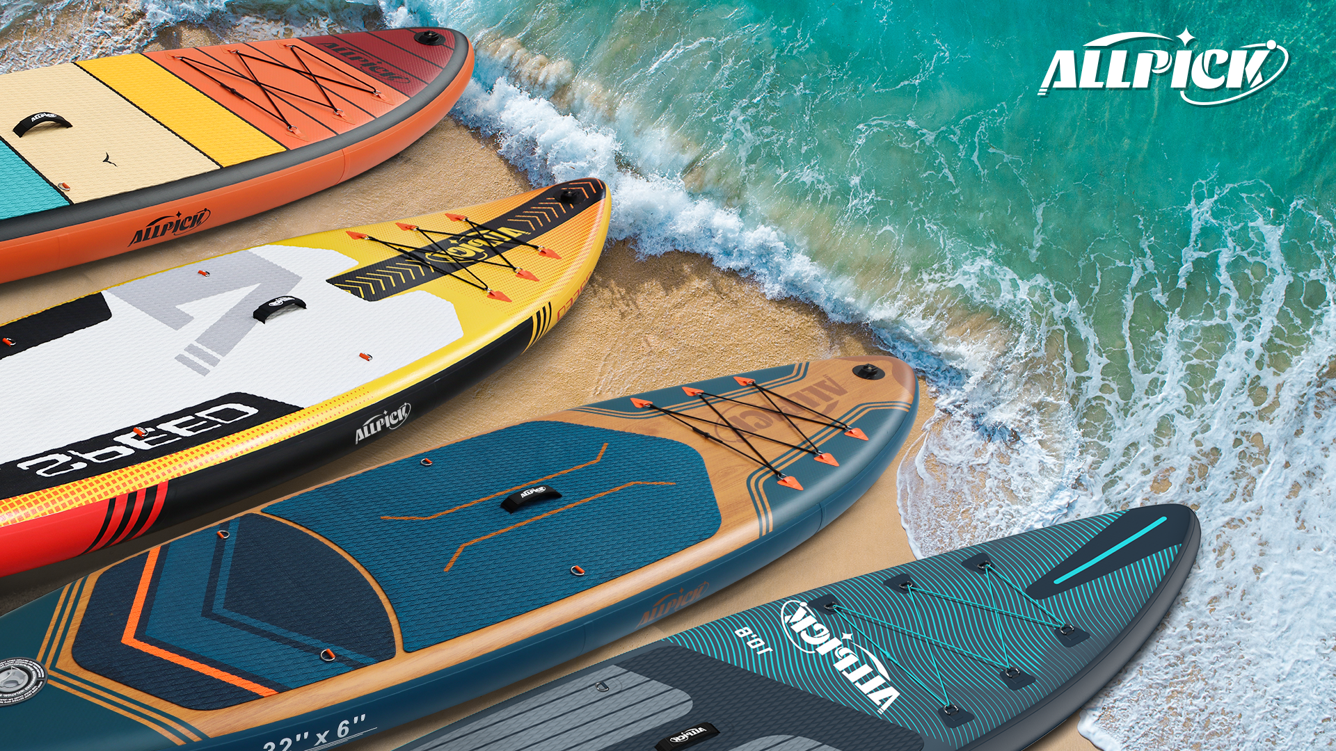 SUP Gonfiabile ALLPICK - Tavola Paddle Board Con Supporto Fotocamera E Accessori Completi - Foto 5