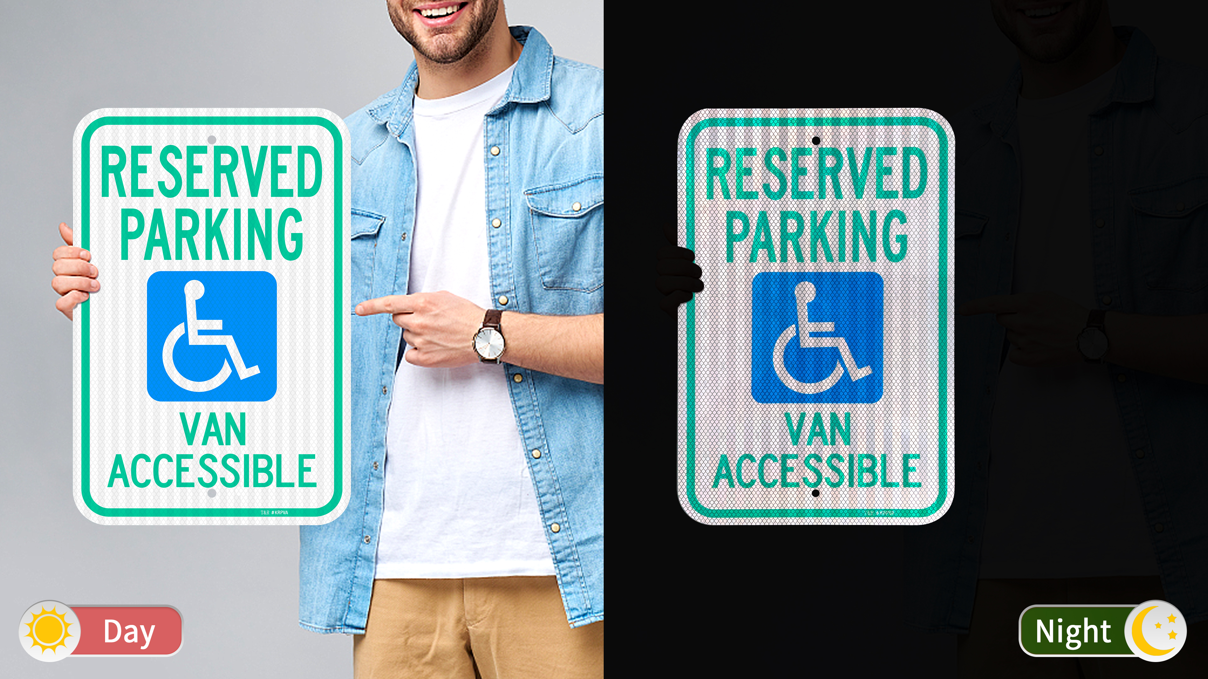 Accessible Parking Sign, Reserved Parking Sign, Vector Ilustration