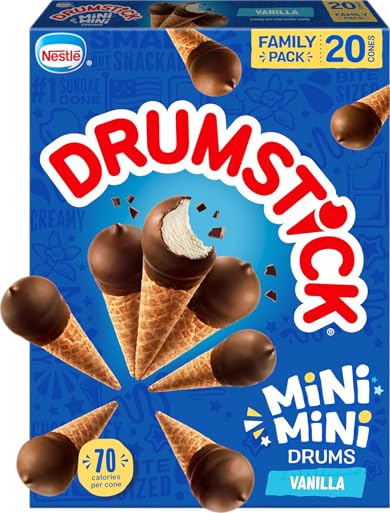 Drumstick Mini Drums Vanilla Sundae Cones, 20 Count