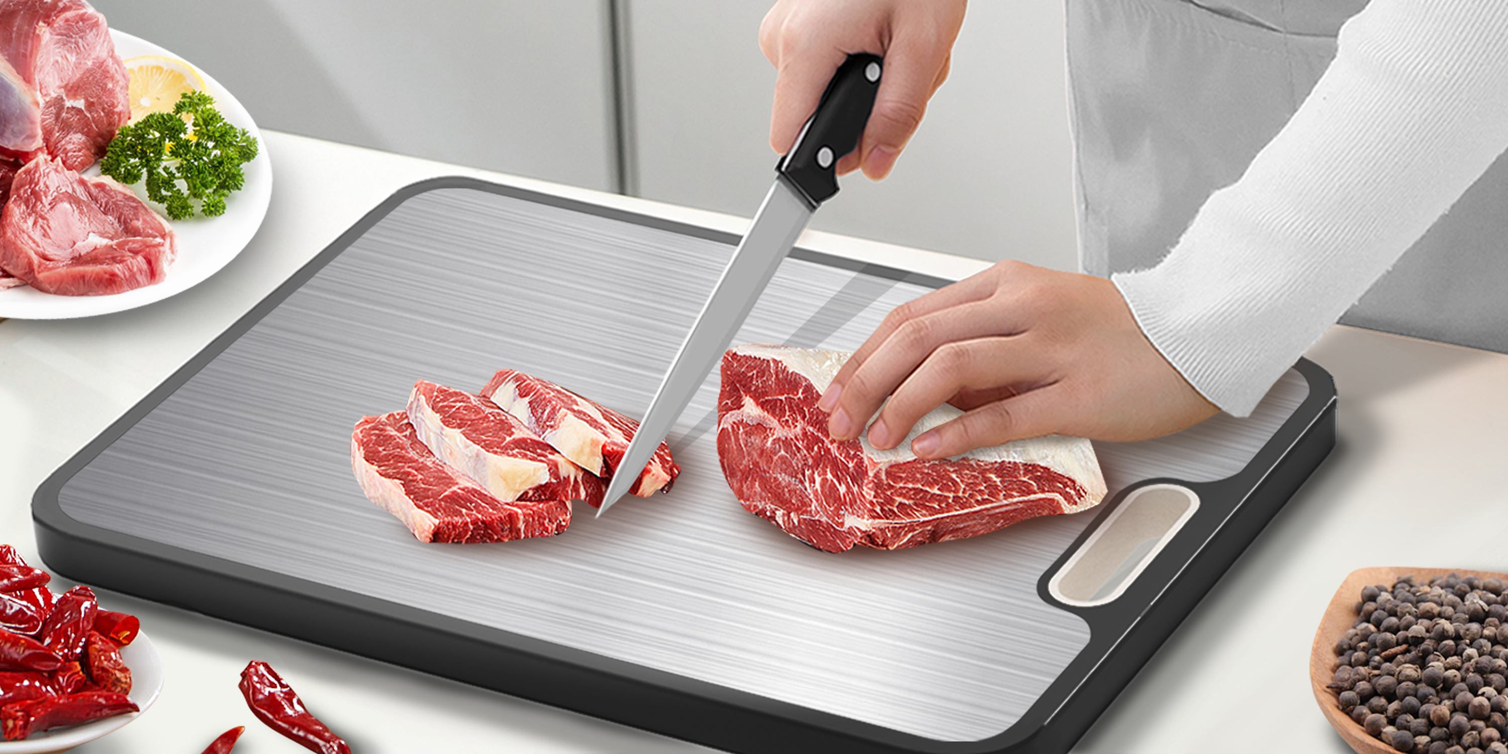 Amazon.com: Cutting Board Double Sided With knife,HI NINGER