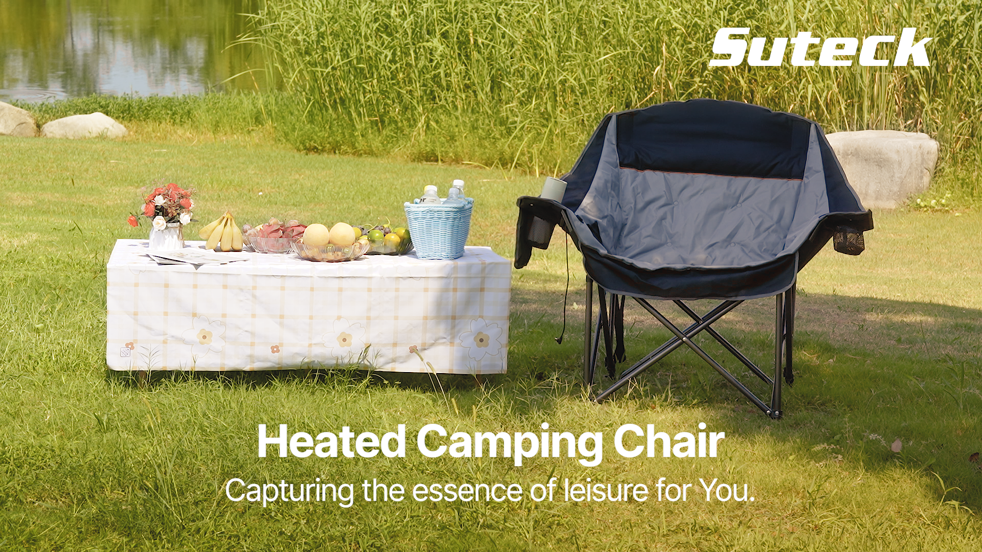 Amazon.com : Suteck Heated Camping Chair, Oversized Heated Chairs
