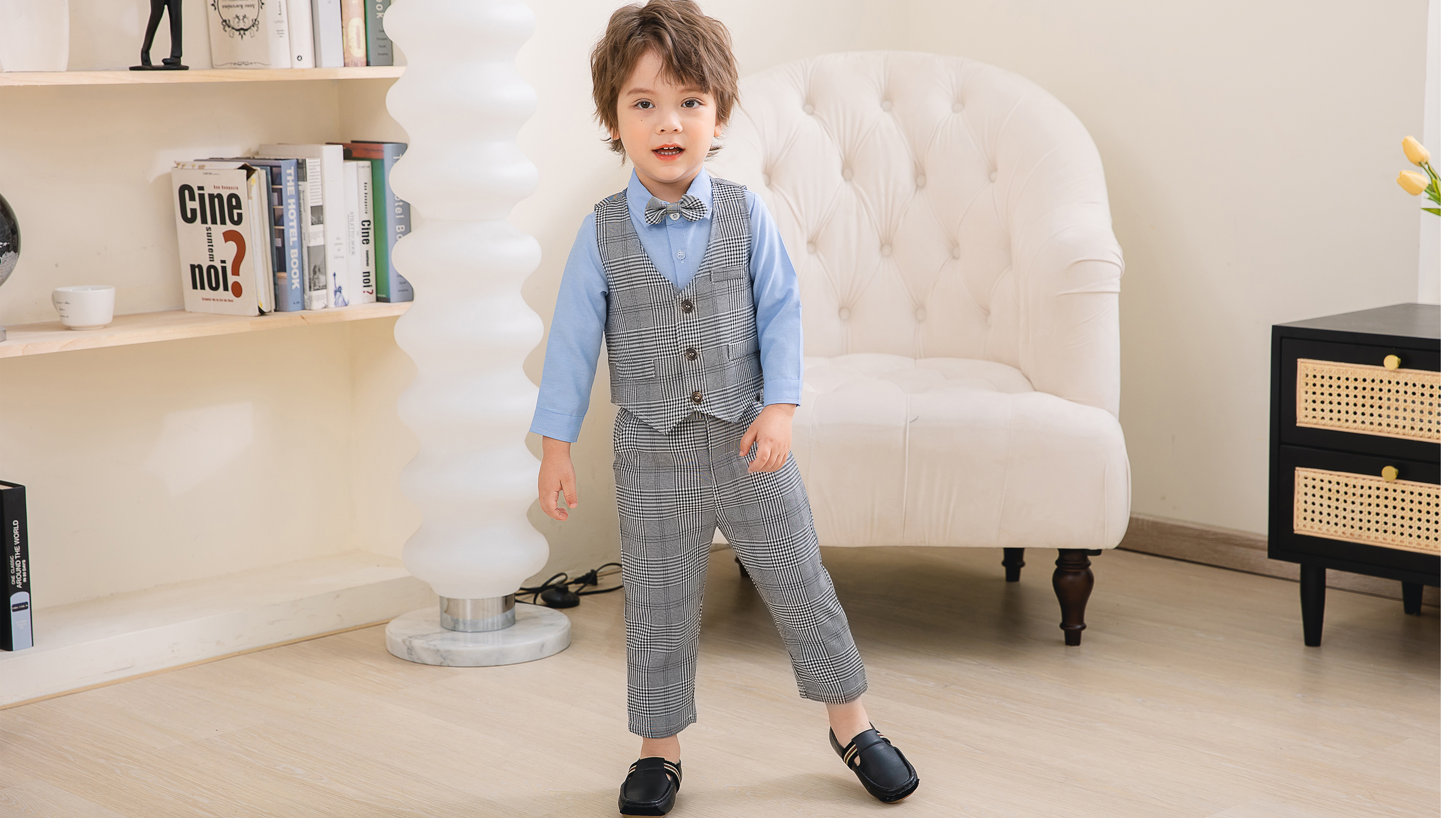 Amazon.com: Boys 3Pcs Clothing Sets Long Sleeve Bowtie