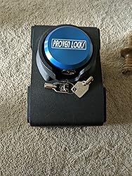 PACLOCK UCS-9A Puck Lock - Cone-Shaped Anti-Drill Security, 6-Pin Cylinder, Keyed To Your Number, Blue