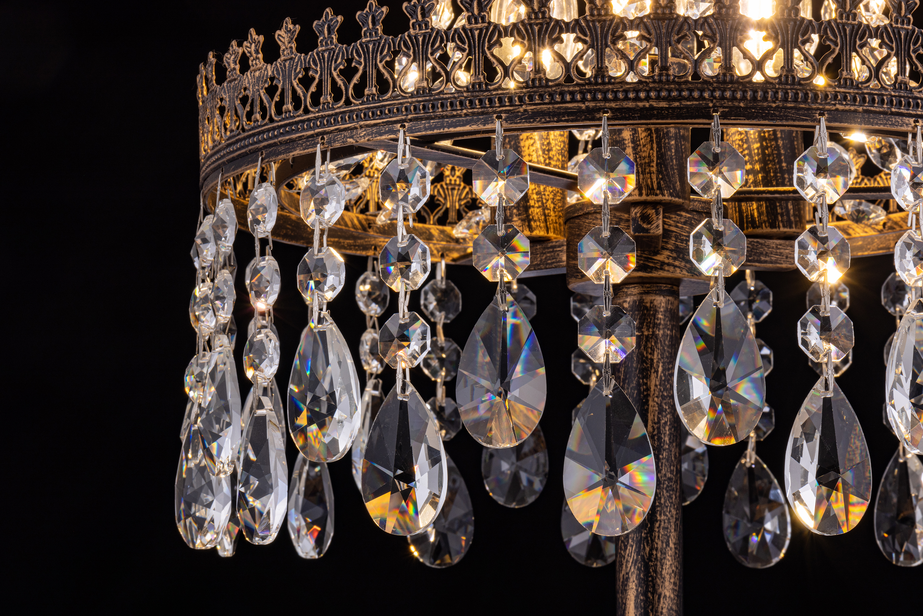 フロアスタンド Crystal table lamp light フロアスタンド Crystal table lamp light TOCHIC 3 Lights Crystal