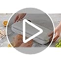 Vacuum Sealer Machine, Updated 2025 Commercial Food Sealer, 6-in-1 Food Sealer with Digital Timer, Built-in Cutter,20 Vacuum Seal Bags for Food 