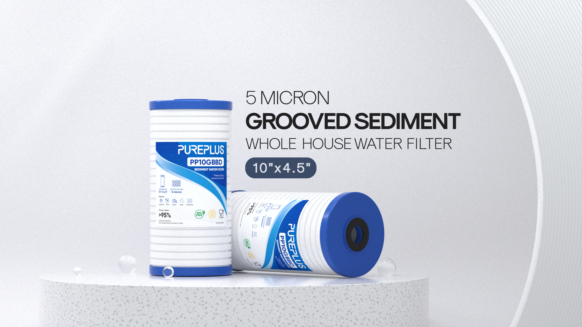 AQUA CREST AP810 Whole House Water Filter Replacement – 2-Pack, For 3M Aqua-Pure & Whirlpool