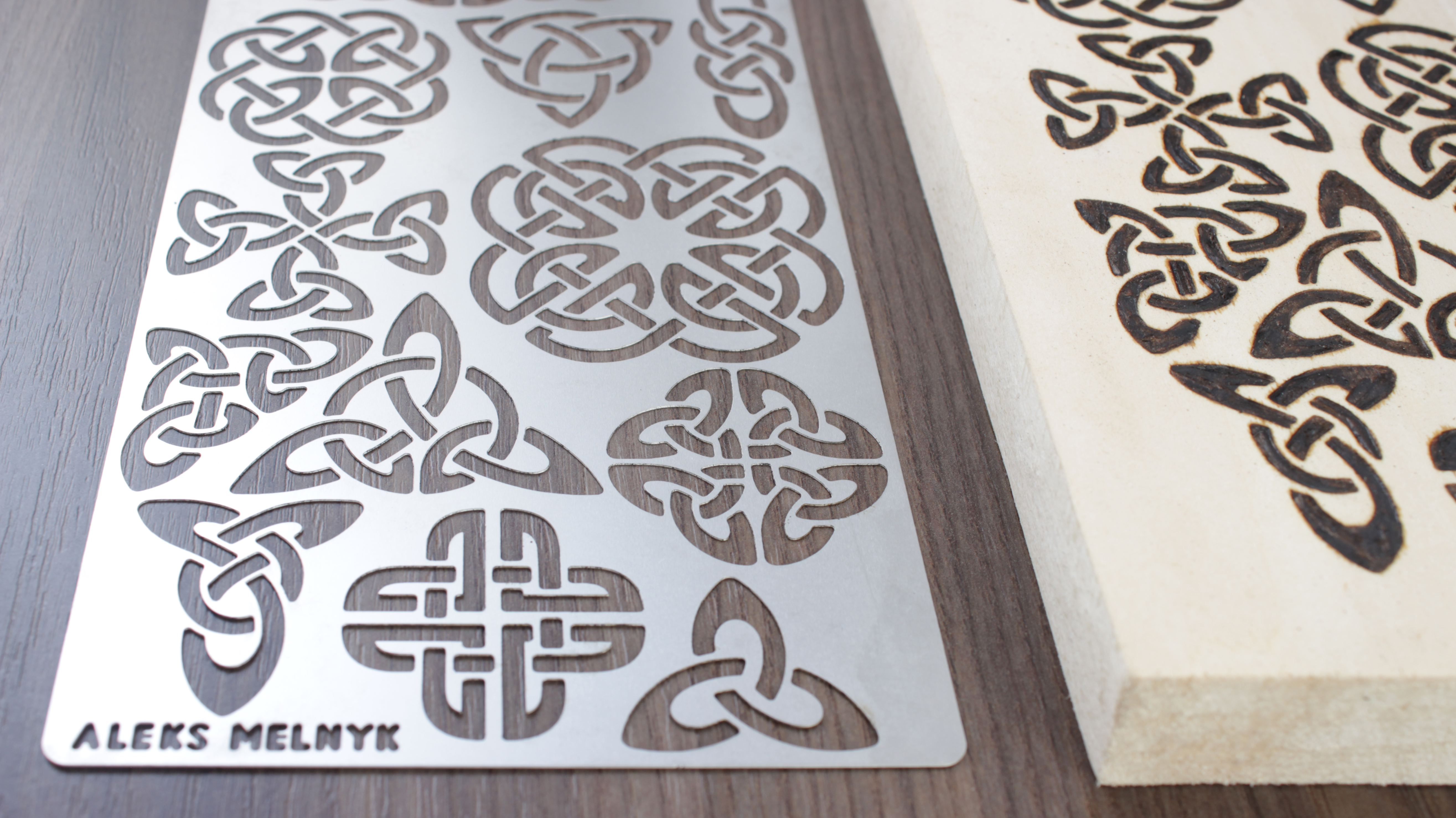 Amazon.com: Aleks Melnyk No.32 Metal Journal Stencil, Pyrography