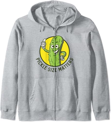 Pickle Size Matters Fun Pun Pickle Lovers Cucumber Pickle Day Zip Hoodie
