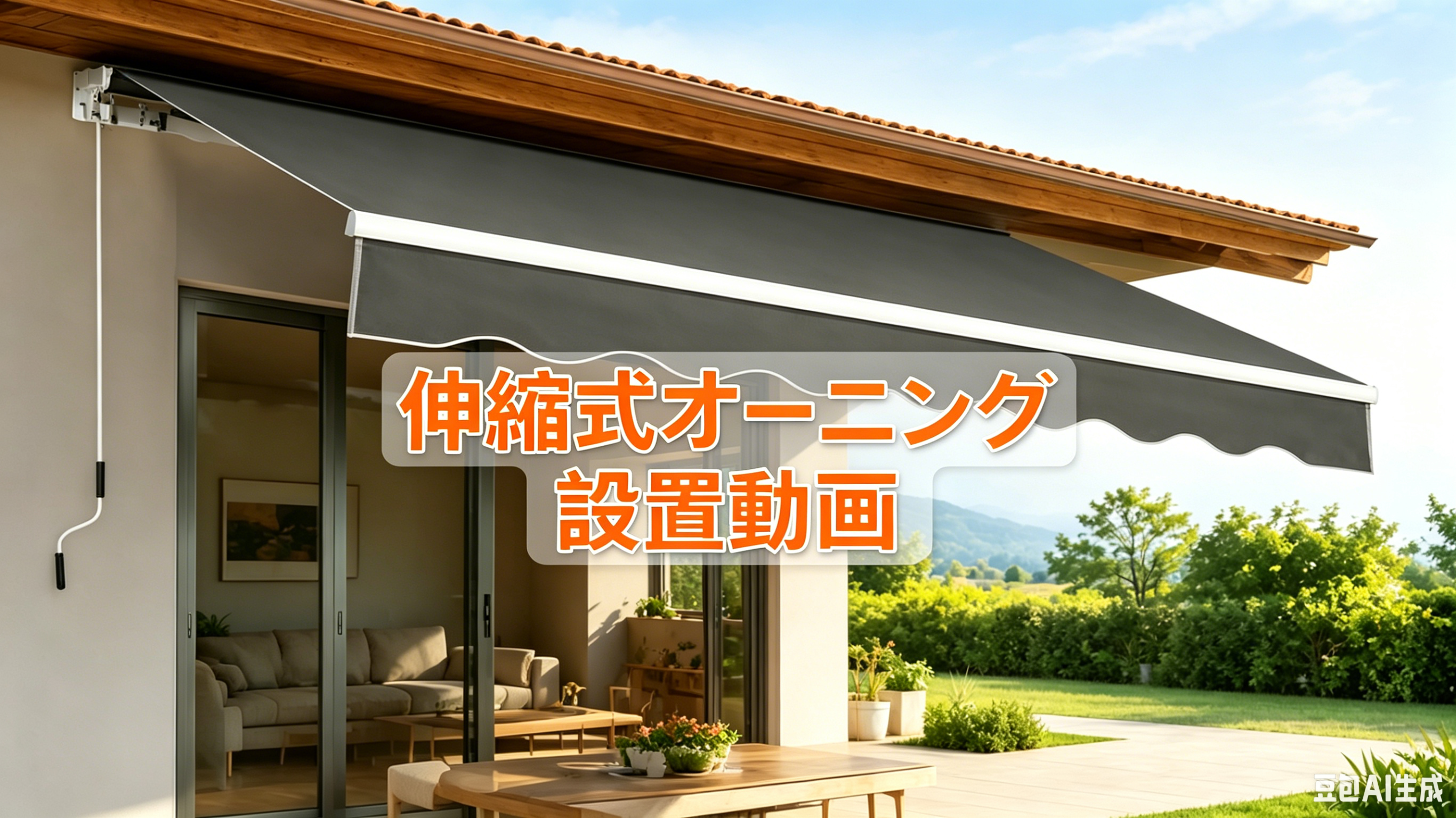 Amazon | オーニングテント 格納式 巻き取り式 日除け 雨よけ UVカット