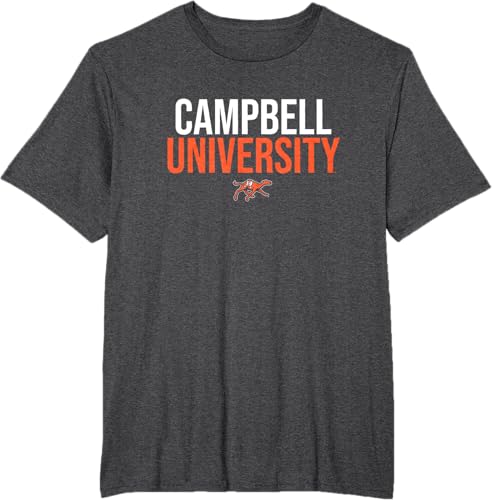 Miniatura 10 de Campbell University Fighting Camels Stacked Camiseta, Gris Asfalto,Jaspeado Oscuro