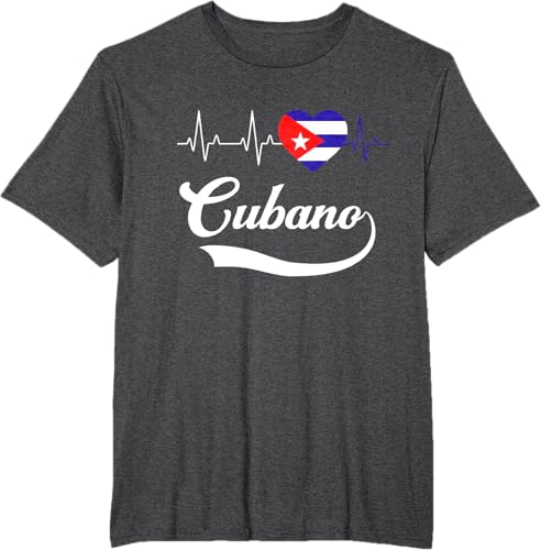 Miniatura 32 de Cubanito Baseball Flag Heart Souvenir Cubano Cuba Men Boy T-Shirt Black,Navy Blue,Dark Green,Dark Heather Grey,Heather Blue,Sapphire Blue,Royal