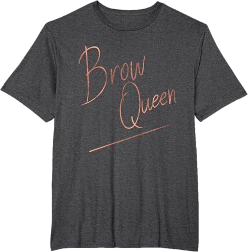 Miniatura 15 de Brow Queen Ombre - Camiseta de escritura a mano, regalo para artista de maquillaje, Negro, S Negro,Azul Marino,Blanco,Plateado,Marrón,Limón,Jaspeado