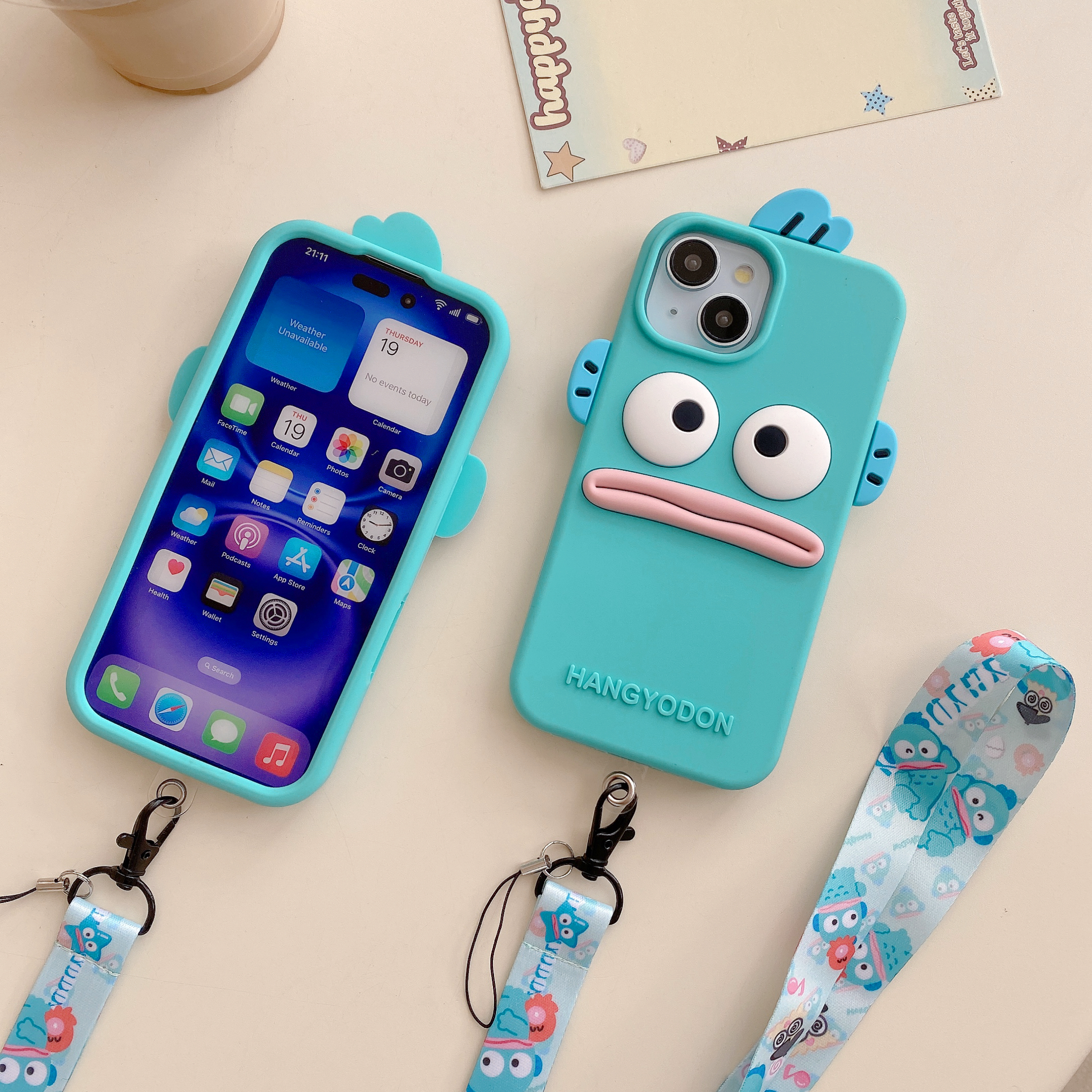 Amazon.co.jp: RUIKER iphone 16 用 ケース ハンギョドン 可愛い 3D