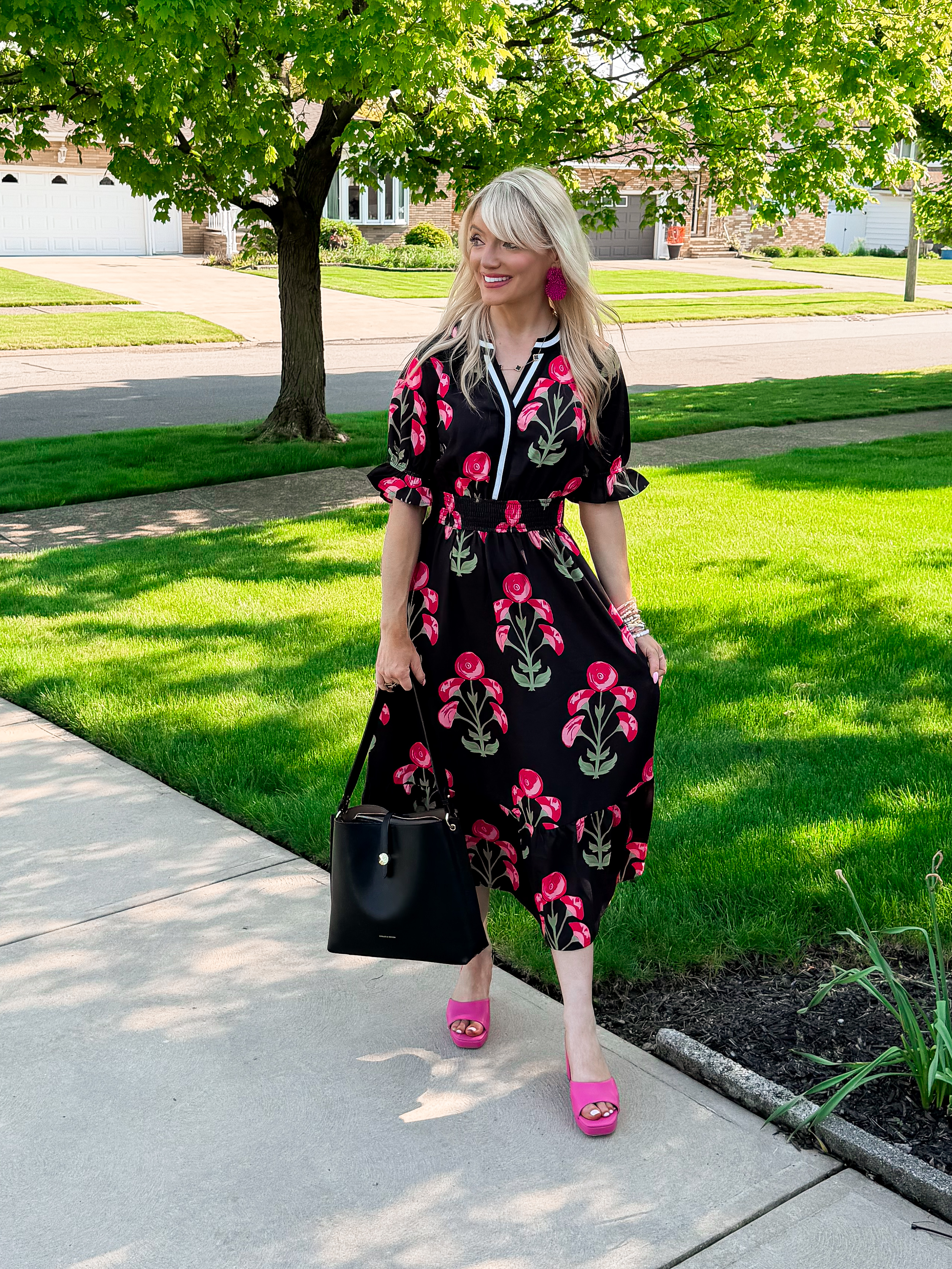 Watch Summer Pink Floral Dress and Pink Shoes on Amazon Live Watch Summer Pink Floral Dress and Pink Shoes on Amazon Live