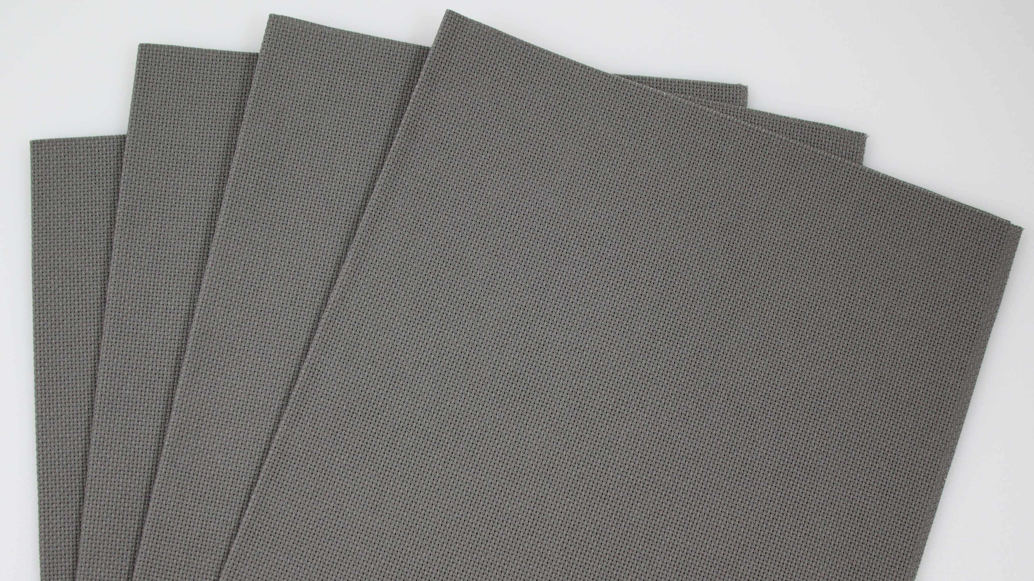 Image of KCS 4 /6 pc of 12 inch x 18 inch 18CT Counted Cotton Aida Cloth Cross Stitch Fabric (4 pc, Medium Grey)