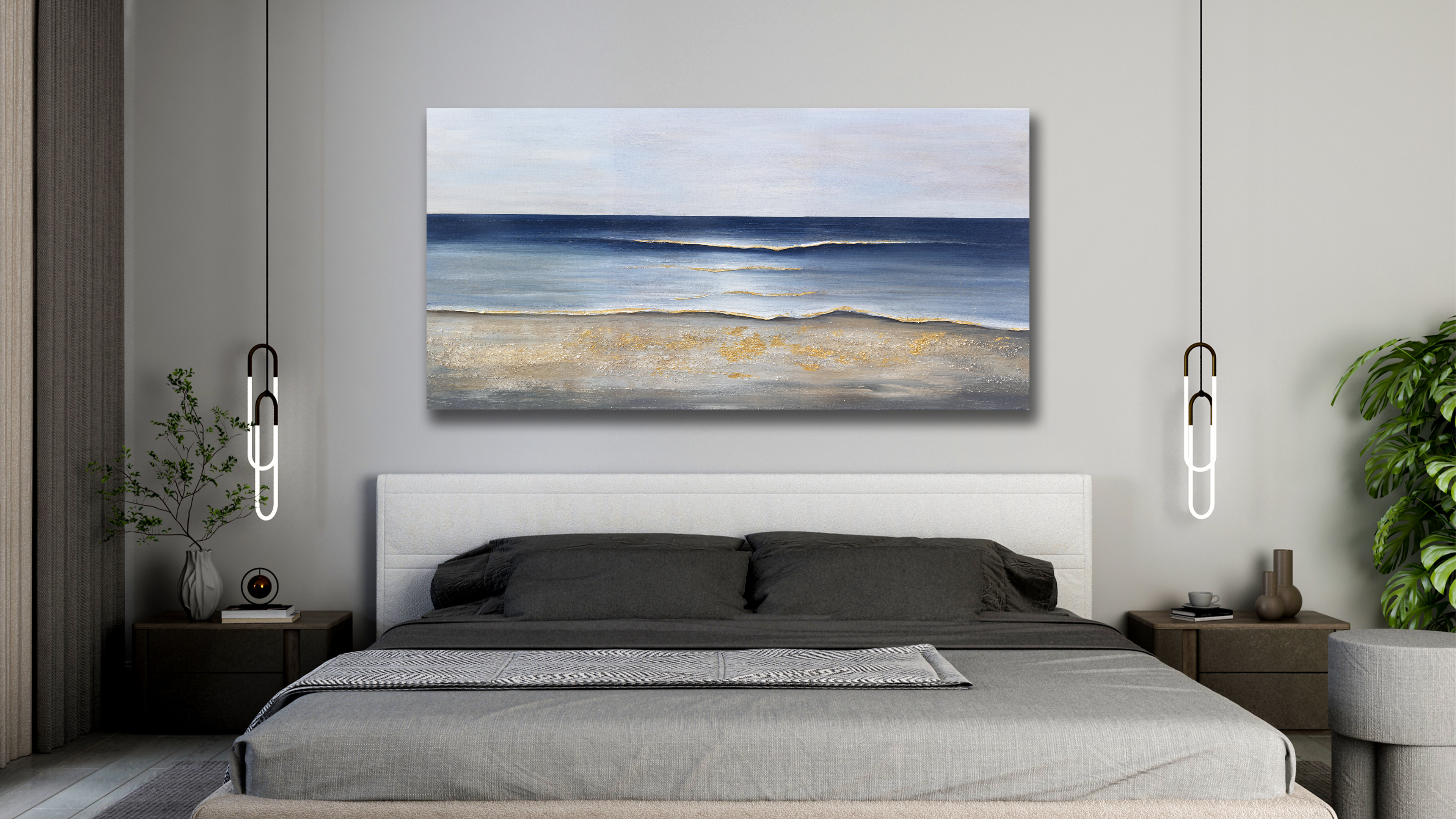 額入り壁掛け 水彩画 旭秋作　海岸 1151 額入り壁掛け 水彩画 旭秋作 海岸 1151 額入り壁掛け 水彩画 旭秋作