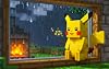 Pikachu Pixel Craft Fireplace Rain Relaxing & Sleep Music #2