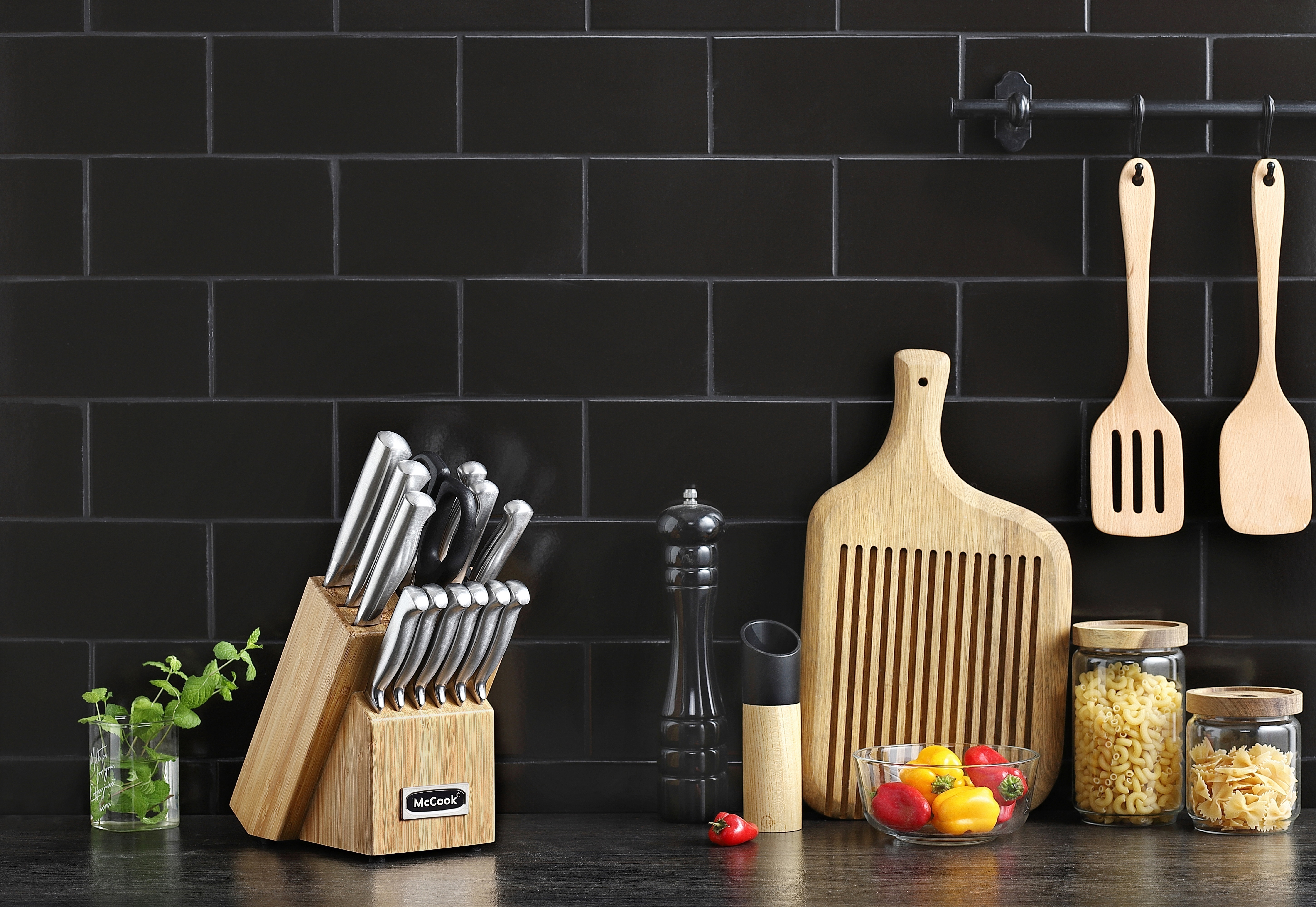 Amazon.com: McCook® Knife Sets,German Stainless Steel Knife Block