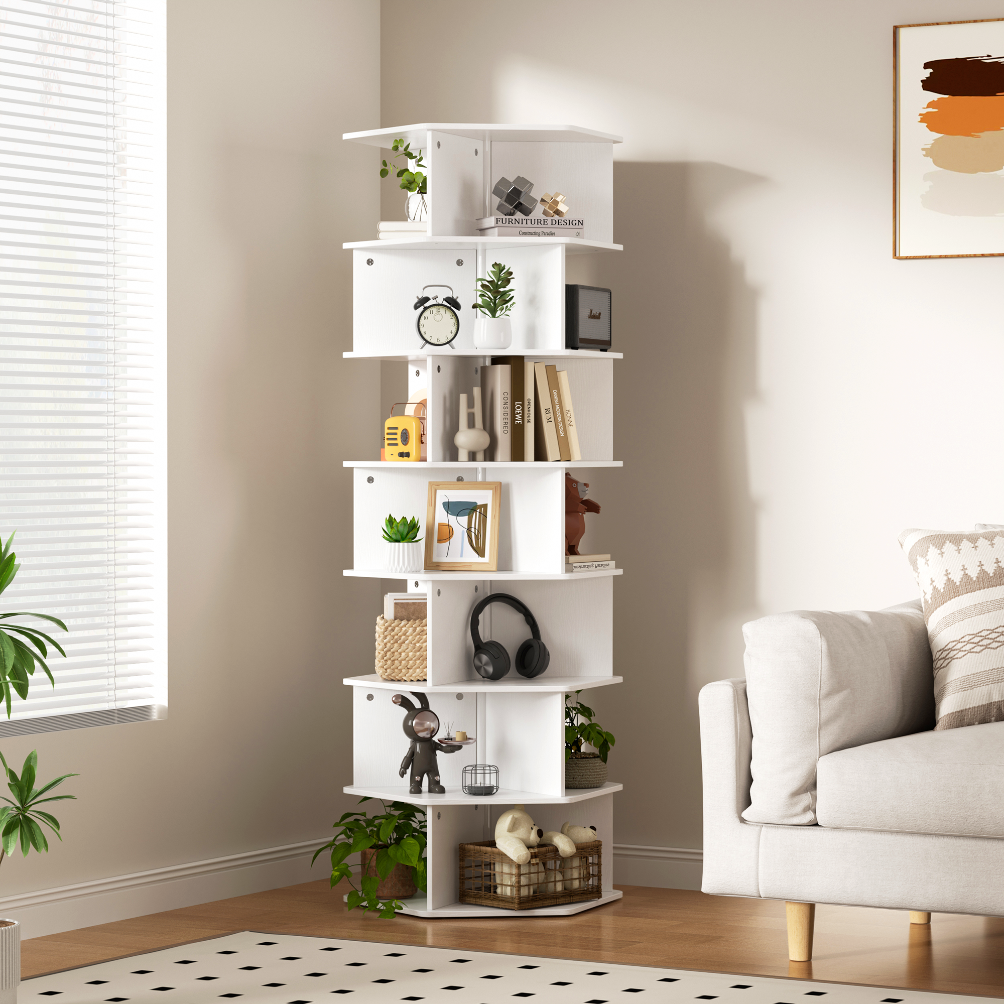 Amazon.com: ALLSTAND 7-Tier Rotating Shoe Rack Tower : Home