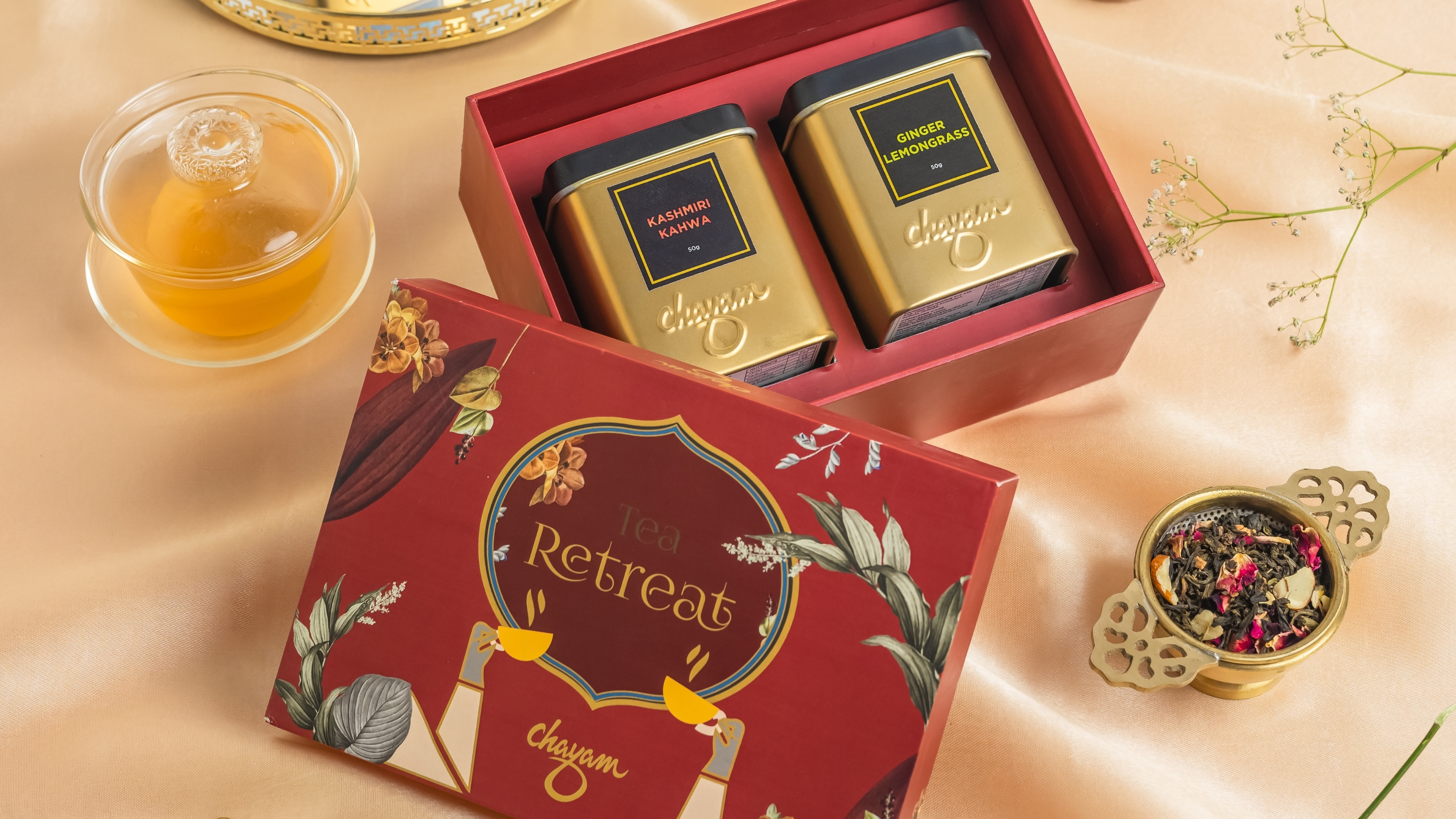 CHAYAM Tea Retreat Value Tea Gift Box | Wellness Tea Gift Set