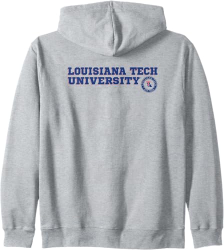 Louisiana Tech Bulldogs Block Text Zip Hoodie