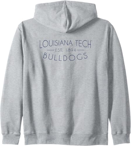 Louisiana Tech Bulldogs Simple Zip Hoodie