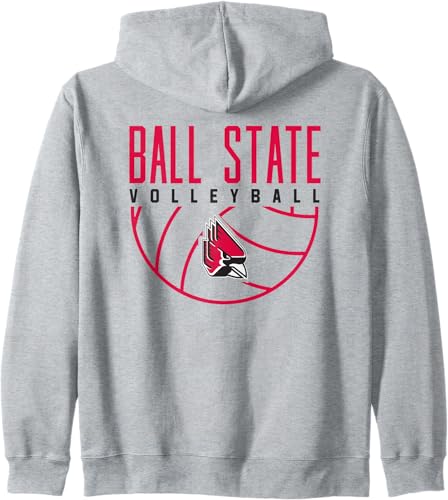 Ball State University Cardinals Volleyball Arch Zip Hoodie