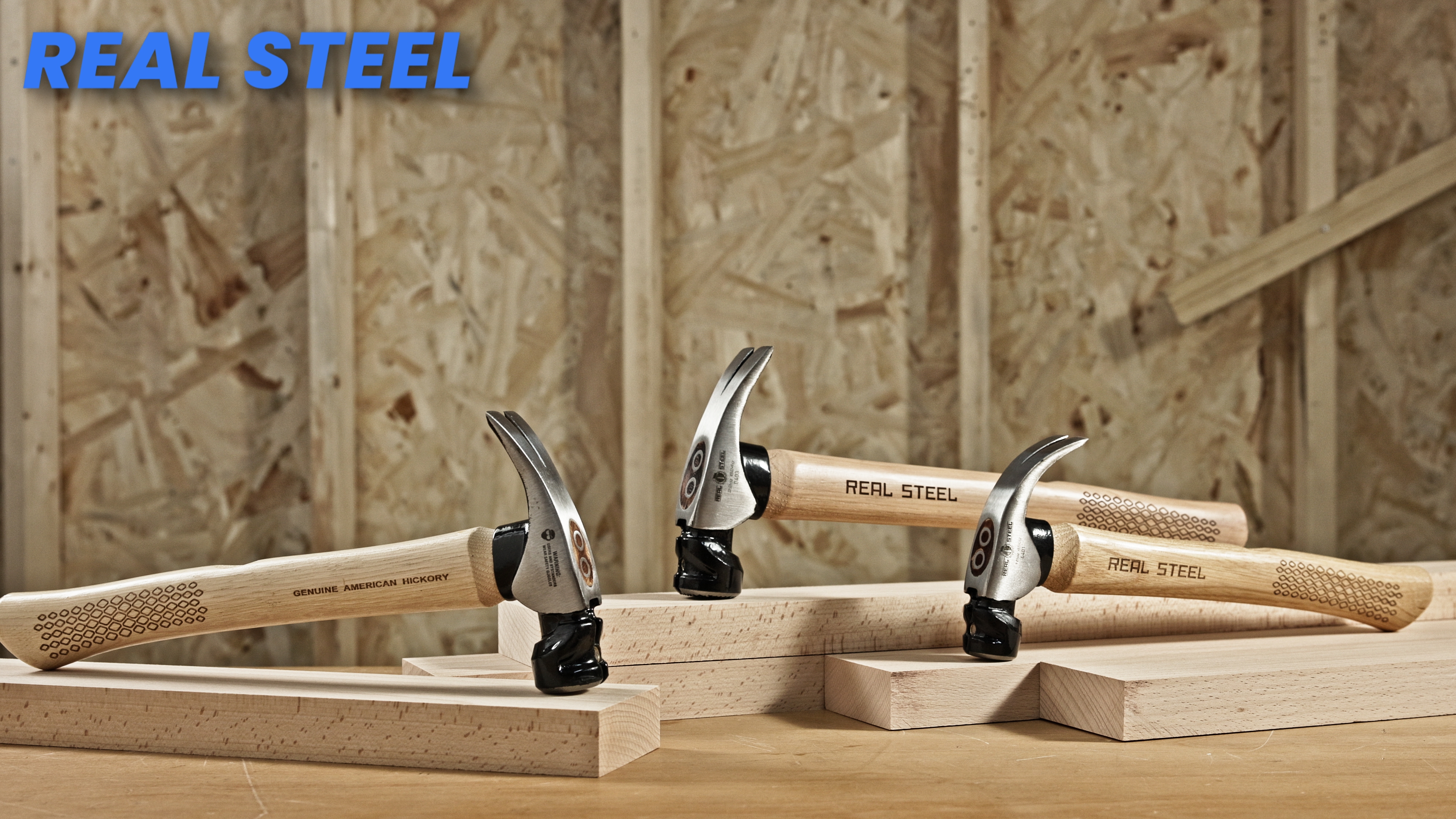 ヘールハンマー REAL STEEL 22 Oz Hickory Magnetic Head Milled Face Framing Hammer