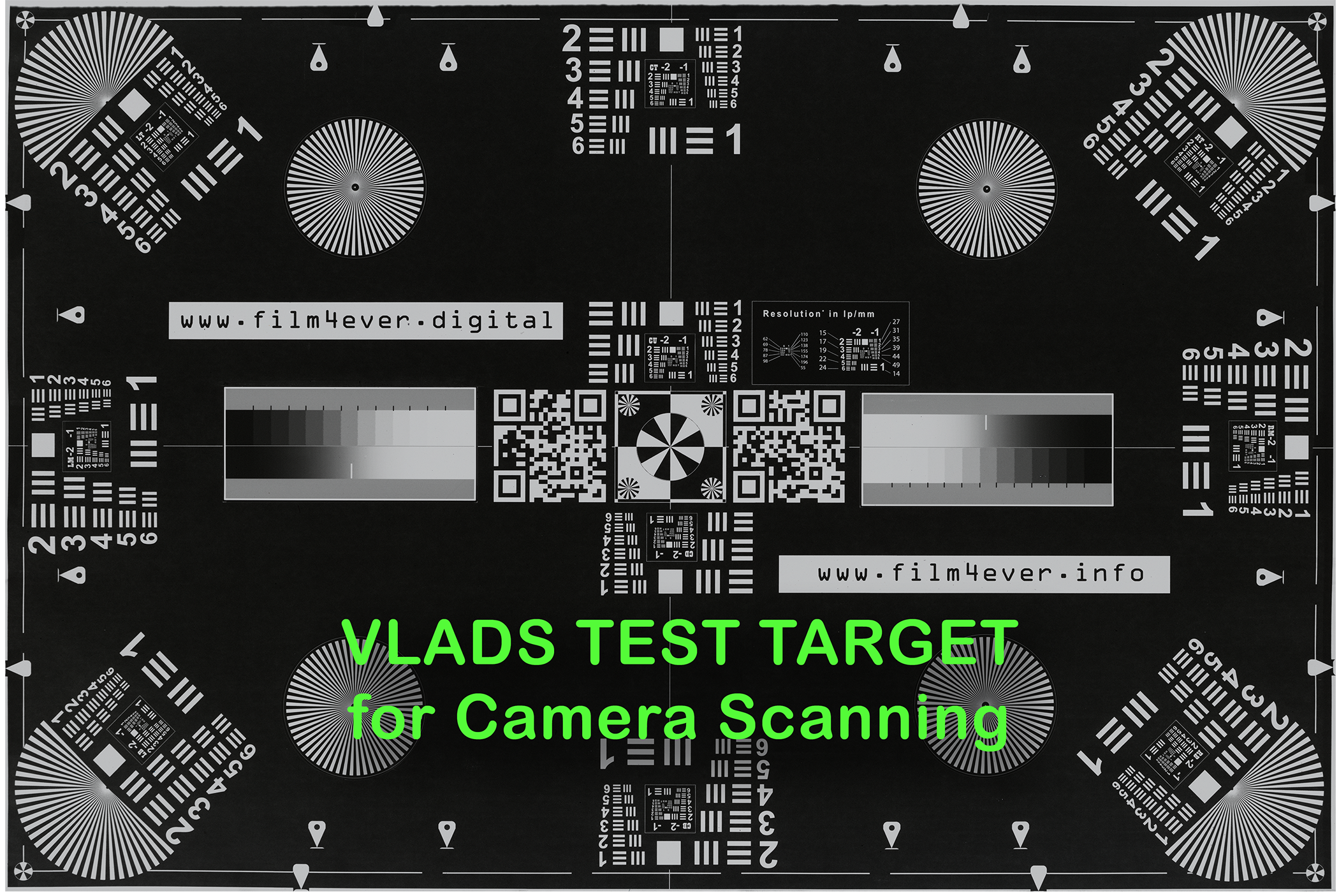 Camera Scanning Test Target Film Camera 35mm Scan Film Sharp With Vlads ...