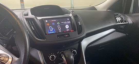 Metra Radio Install Kit For Ford Escape 2013-Up – Double DIN Dash Kit With Storage Pocket, Matte Black Finish (99-5833B)