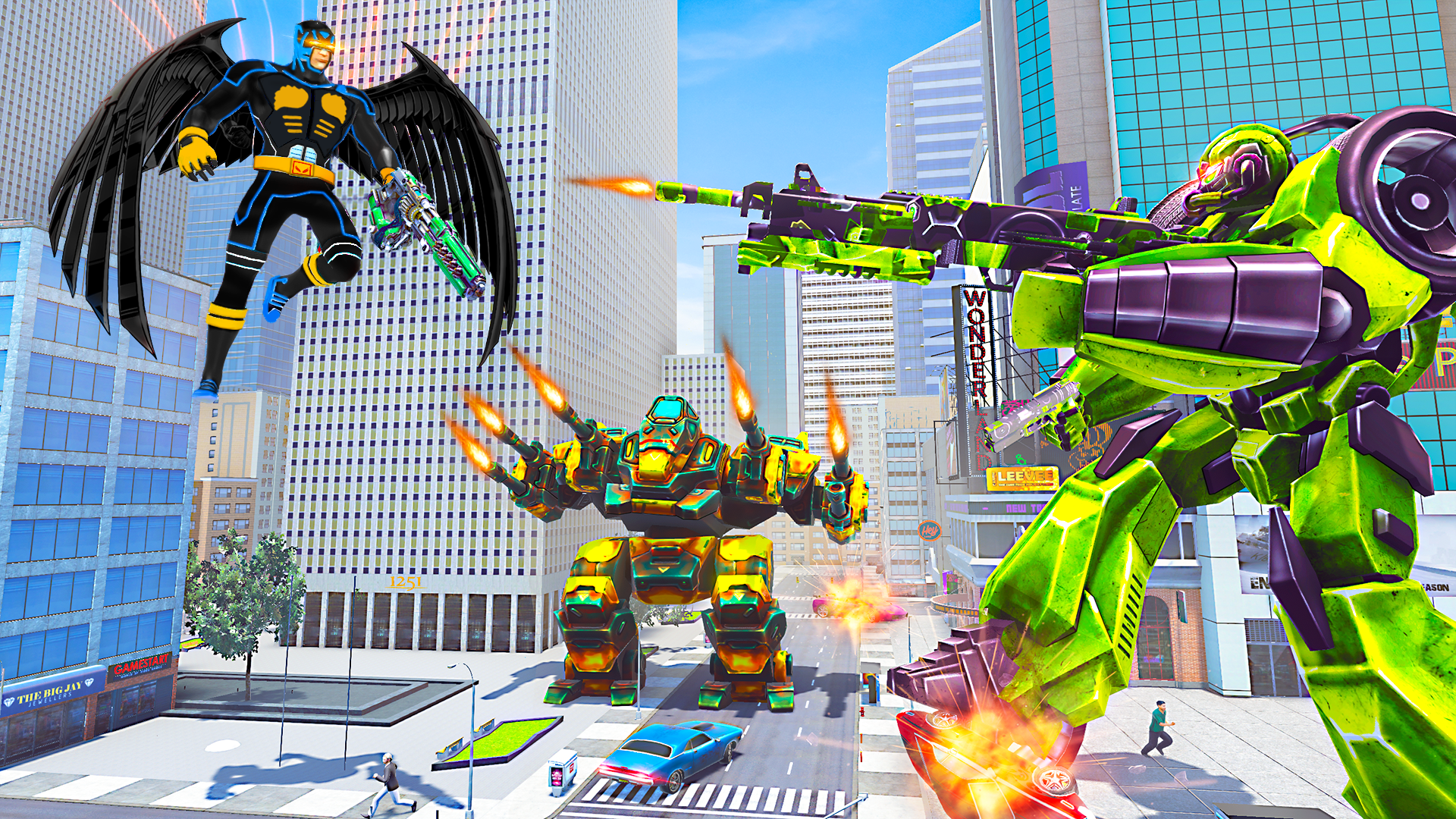 Bat Robot Transform Simulator - Robot Car Transform Battle 3D - App on ...