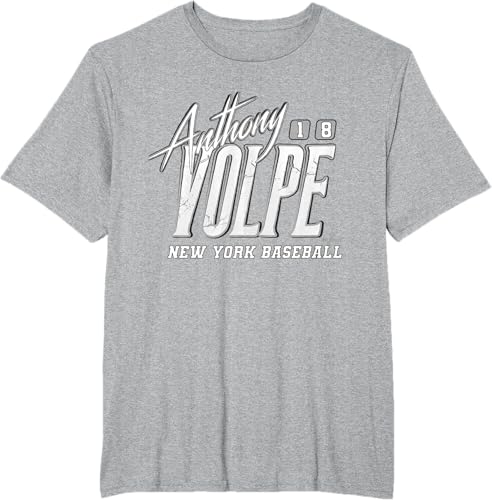 Miniatura 9 de Anthony Volpe New York Baseball Rock MLBPA - Camiseta, Azul Azul Marino,Gris Jaspeado