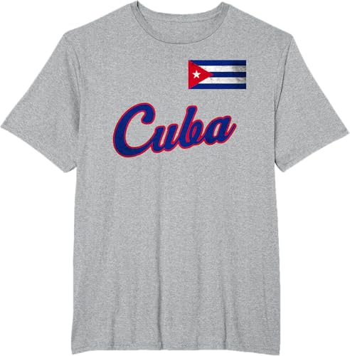 Miniatura 22 de Cuba 2023 Baseball Flag Pride Cubano Beisbol Cuban T-Shirt Black,White,Baby Blue,Silver Grey,Olive Green,Lemon Yellow,Heather Grey,Heather