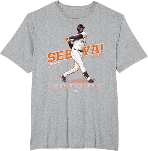 Miniatura 24 de See Ya! Yordan Alvarez Houston MLBPA T-Shirt Black,Navy Blue,Dark Heather Grey,Heather Grey,Orange