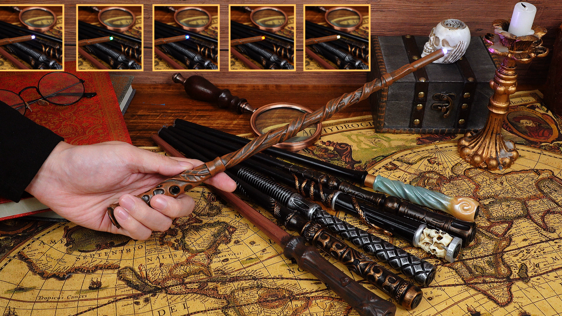 Amazon.com: CharmFields Light Up Magic Wizard Wand with 5 Static