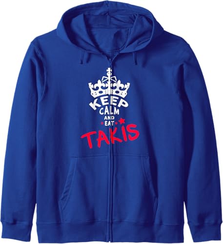Miniatura 4 de Keep Calm And Eat Takis Sudadera con capucha con cremallera White Foodies Design, Negro -