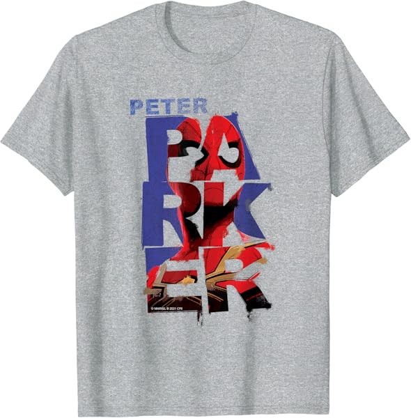 Marvel Spider-Man: No Way Home Peter Parker Letters T-Shirt