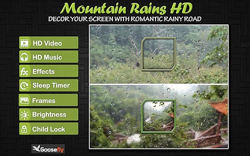 chuva de montanhas grátis, sente-se, relaxe e toque durante as férias de natal na sua TV HDR 8k 4k e