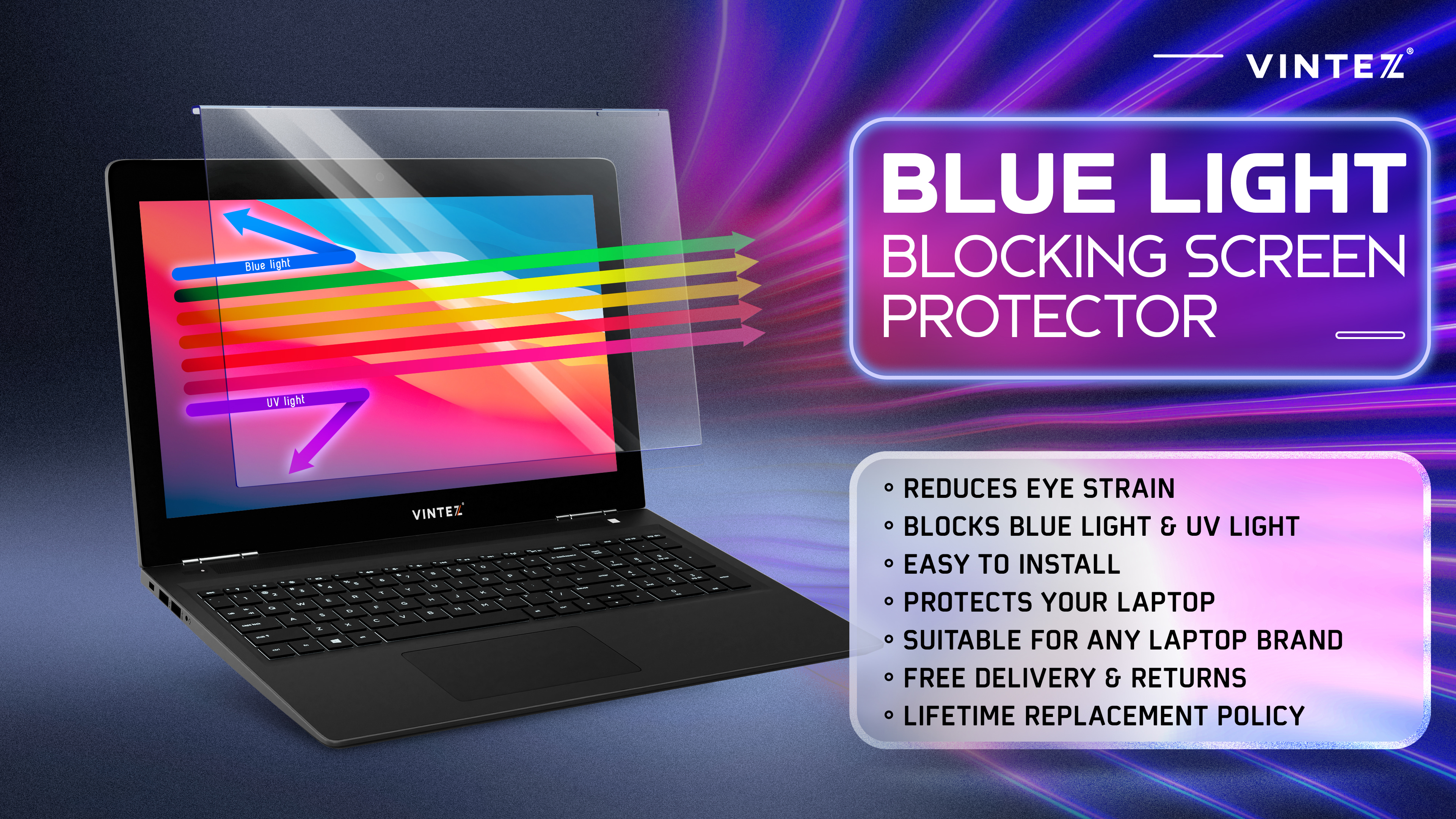 Blue Light Blocking Screen Protector Panel